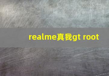 realme真我gt root